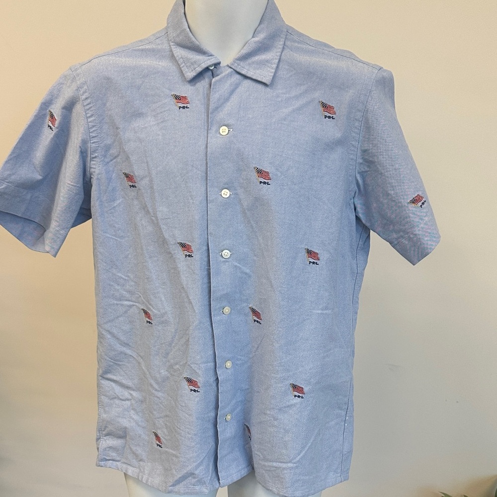 Ralph Lauren Light Blue Embroidered Casual Shirt